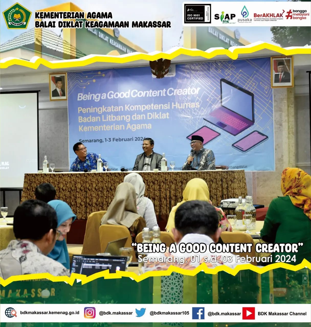 Pengelola Humas BDK Makassar ikuti pertemuan  Pranata Humas di Semarang