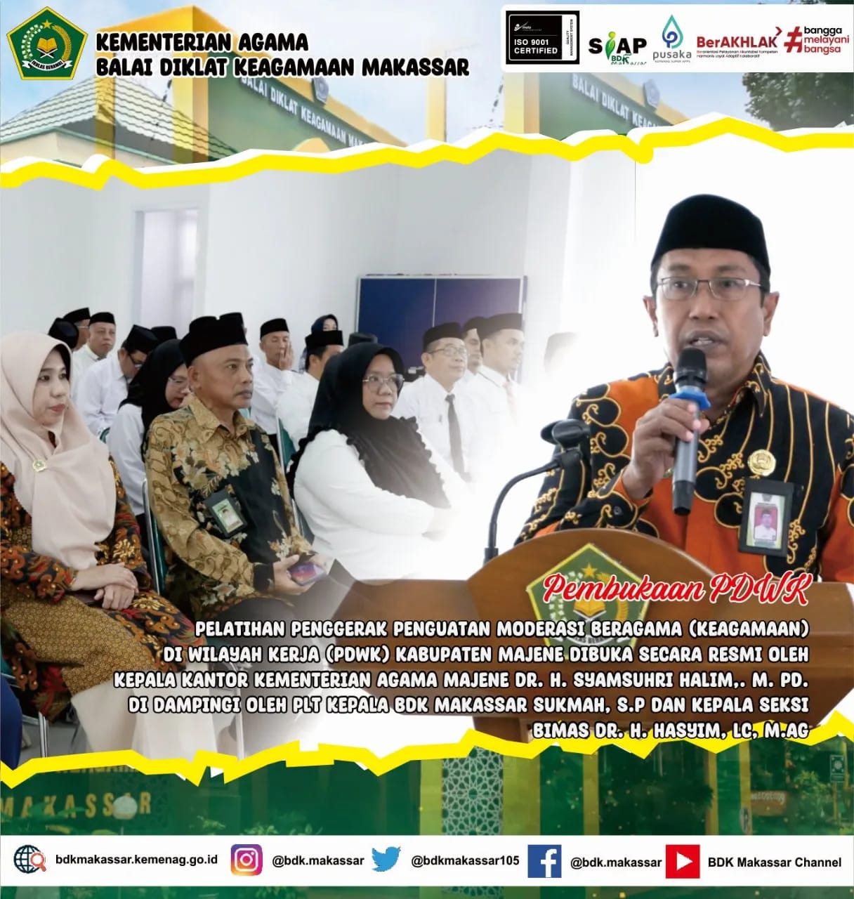BDK Makassar gelar PDWK Penggerak Penguatan Moderasi Beragama di Kab. Majene