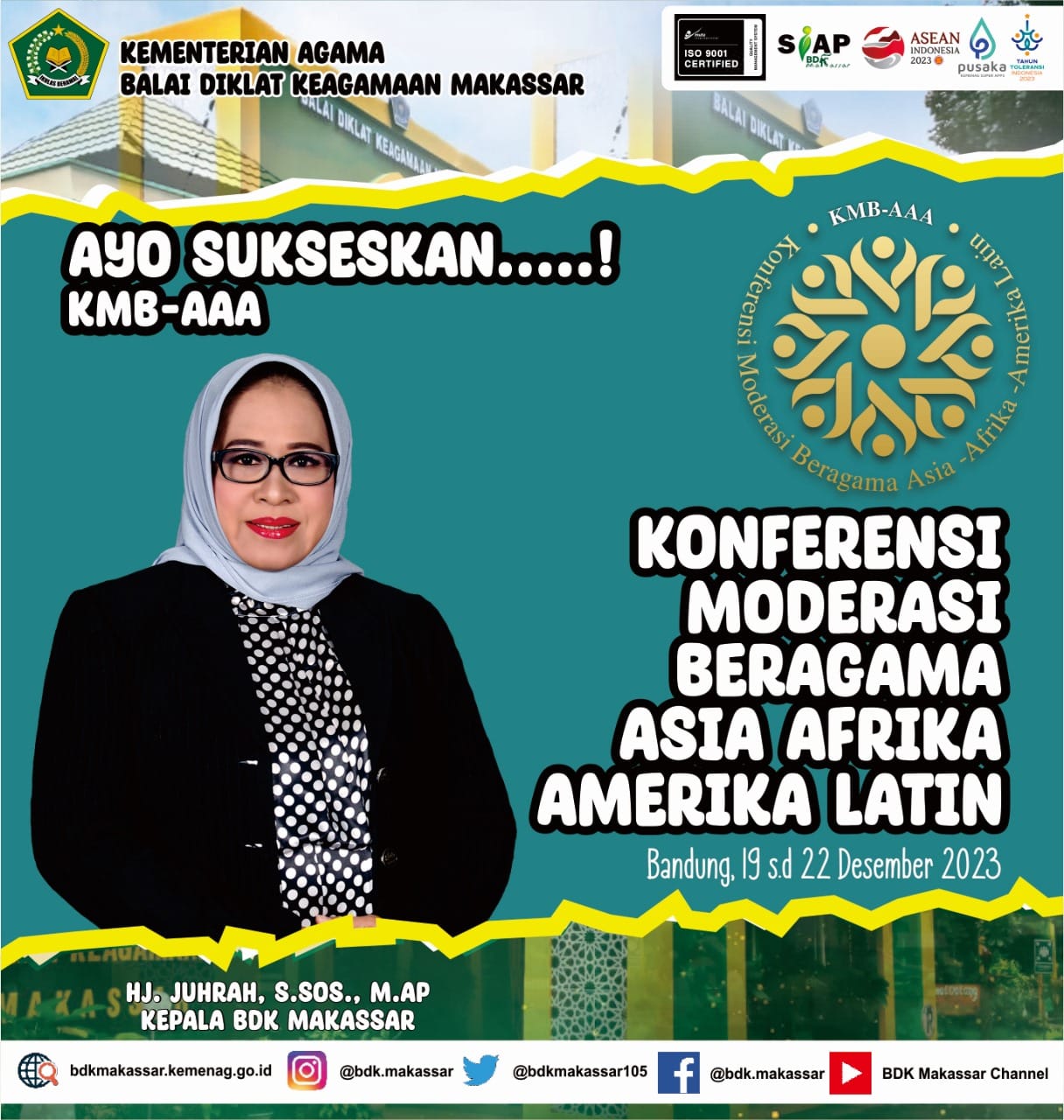 BDK Makassar mendukung Pelaksanaan Konferensi Moderasi Beragama Asia Afrika Amerika Latin (KMBAAL) di Bandung
